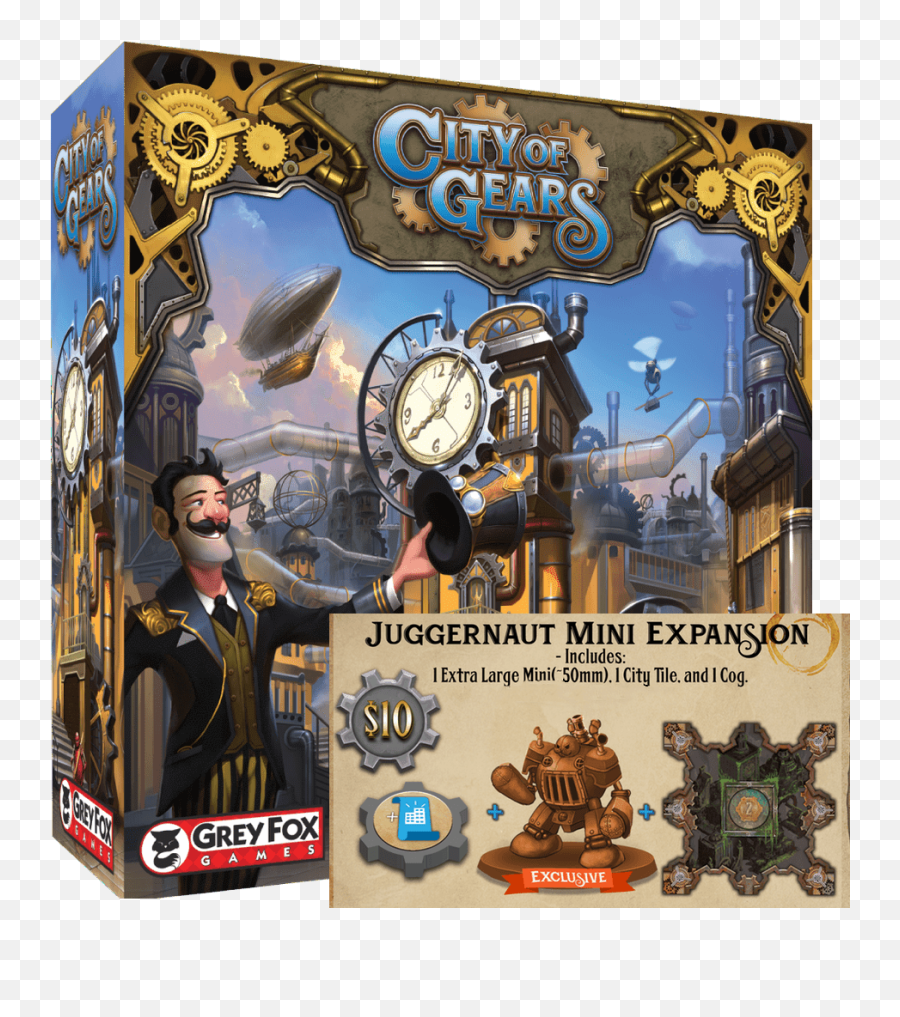 City Of Gears Founders Edition With Juggernaut Expansion - Jeu De Société Steampunk Png,Juggernaut Png
