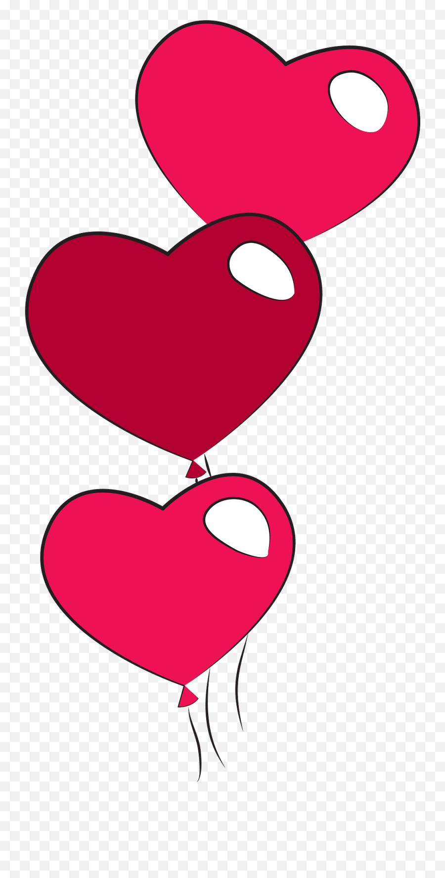 Heart Shaped Balloons Clipart Free Download Transparent - Heart Shaped Balloon Clipart Png,Heart Balloons Png