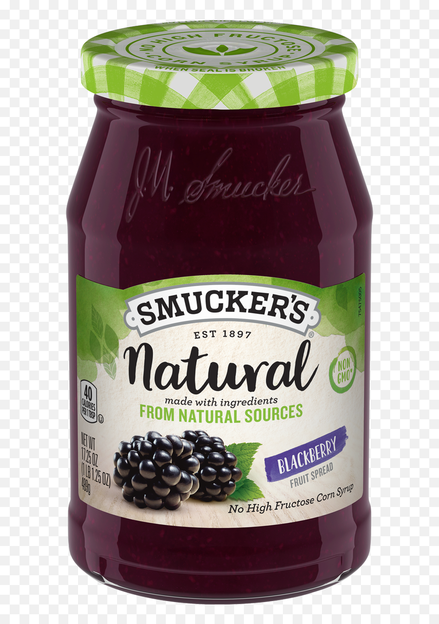 Natural Blackberry Fruit Spread - Smuckers Natural Strawberry Jelly Png,Jelly Jar Png