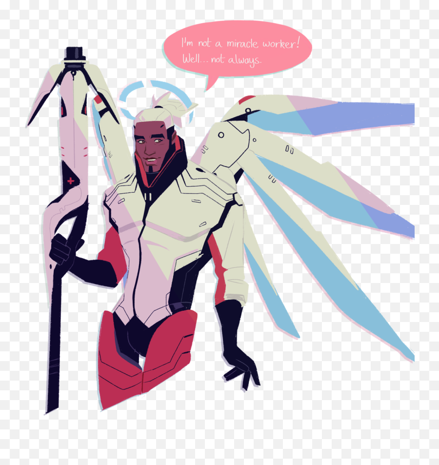 Male Mercy Transparent Cartoon - Fictional Character Png,Mercy Overwatch Png
