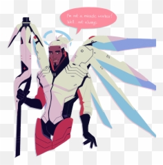 Male Mercy Transparent Cartoon - Fictional Character Png,Mercy Overwatch Png