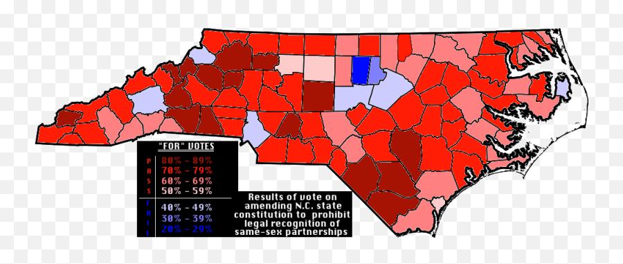 Filecounty - Bycounty Results Of Vote On North Carolina Vertical Png,North Carolina Png