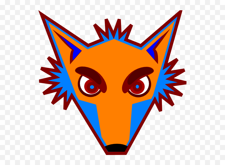 Blue Fox Head Clip Art - Cartoon Fox Head Png,Fox Head Png