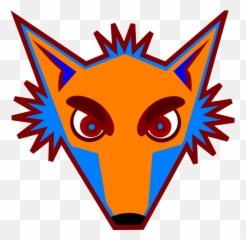 Blue Fox Head Clip Art - Cartoon Fox Head Png,Fox Head Png