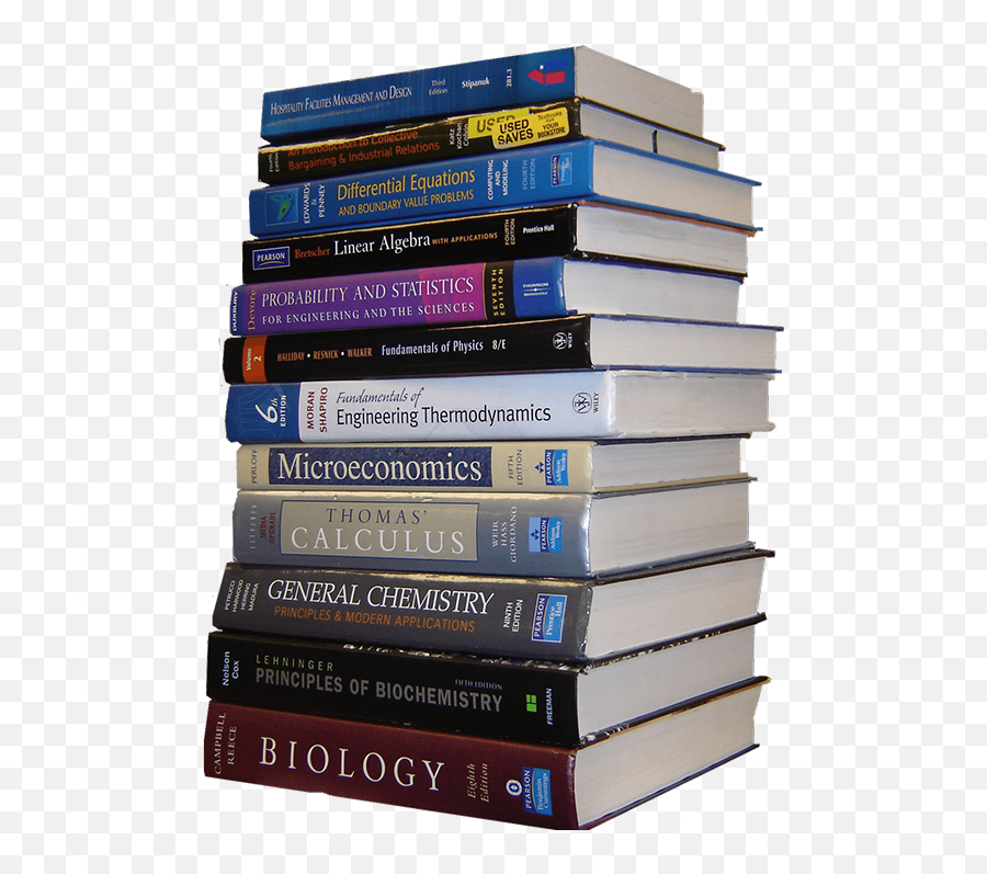 Stack Of School Books Png - Stack Of College Textbooks,School Books Png