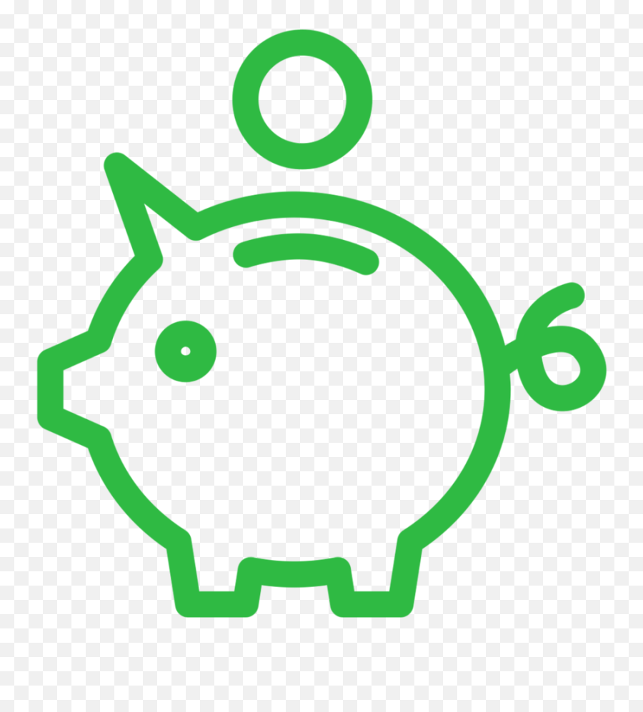 Piggy Bank Icon Light Green - Pig Dollar Icon Clipart Full Piggy Bank Green Png,Bank Icon