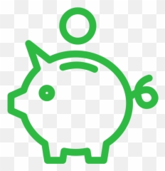 Piggy Bank Icon Light Green - Dollar Clipart Full Png