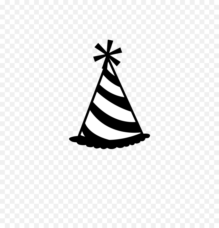 Party Hat Birthday - Birthday Hat Clipart Black And White Png,Birthday Hats Png