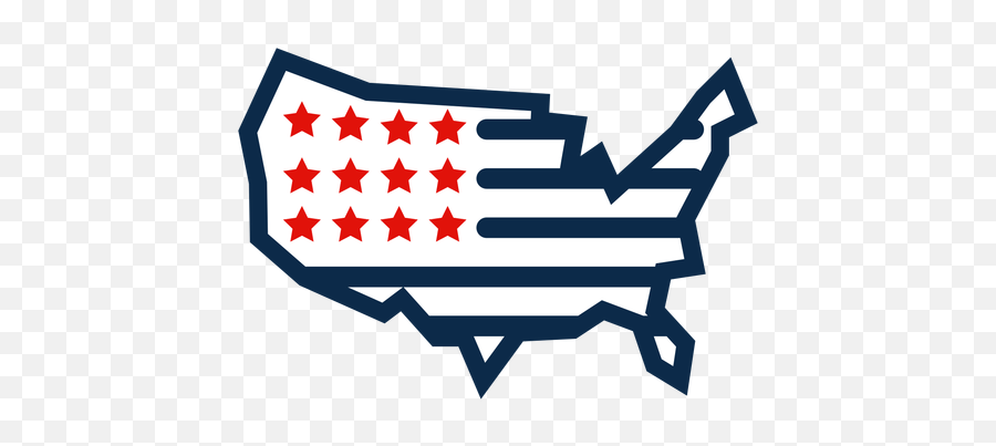 American Flag Map Icon - Transparent Png U0026 Svg Vector File Usa Map Icon Transparent,Us Flag Png