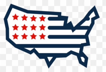 American Flag Map Icon - Transparent PNG u0026 SVG vector file Usa Map Icon