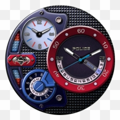 Police Superman Vs Batman 2016 V2 U2013 Watchfaces For Smart Watches - Solid png