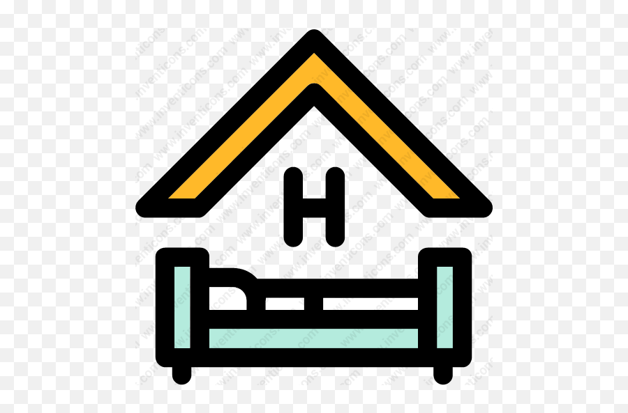Download Hostel Bed Hotel Sign Logo Vector Icon Inventicons - Hostel Icon Png,Hotel Icon Logo