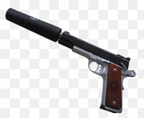 Pistol Silencer Psd Free Download - Pistola Con Silenciador Png