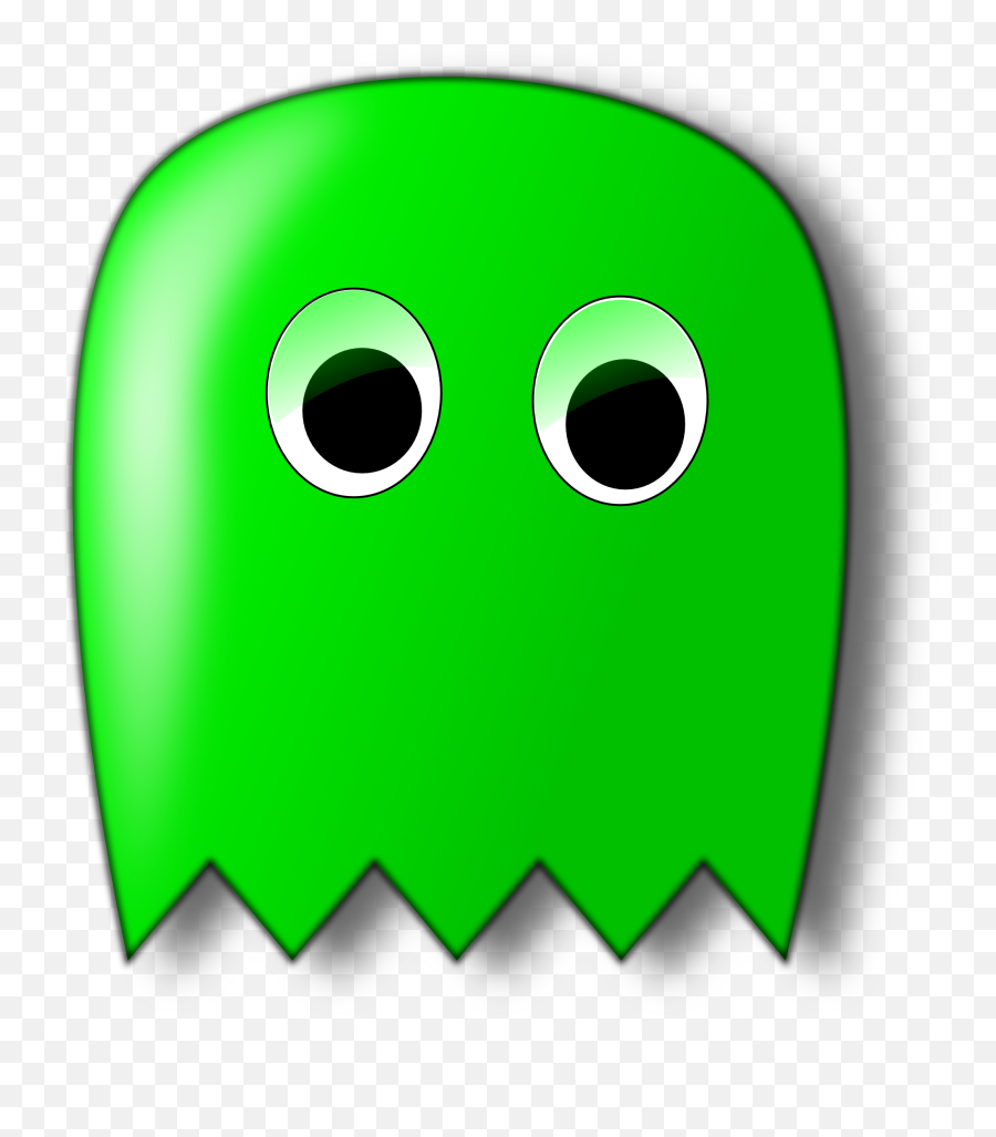 Download Hd Pacman Large Standing Transparent Png - Green Pacman Ghost,Pac Man Transparent Background