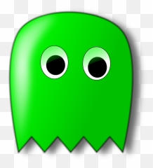 Download Hd Pacman Large Standing Transparent Png - Green Ghost