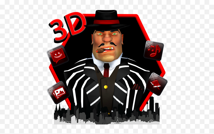 3d Black Smoking Man Theme Apk 112 - Download Apk Latest Gentleman Png,3d Sun Icon