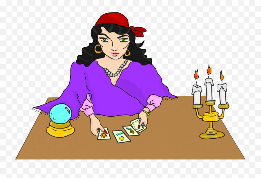 Tarot Cards Fortune Teller - Fortune Teller Cartoon Png,Tarot Card Png