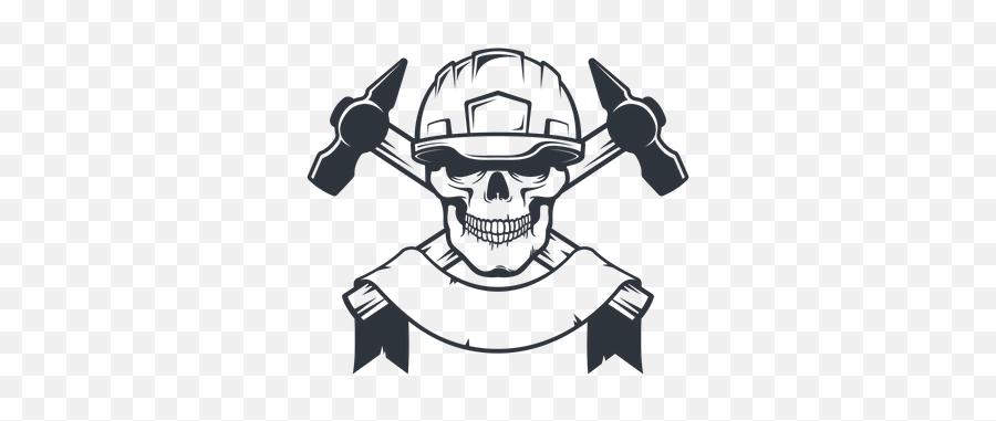 Skeleton Icon - Download In Flat Style Construction Skull With Hard Hat Png,Icon Egyptian Helmet