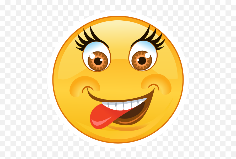 Crazy Tongue Out Emoji Sticker - Eyes Big Smile Emoji Png,Tongue Out Emoji Png
