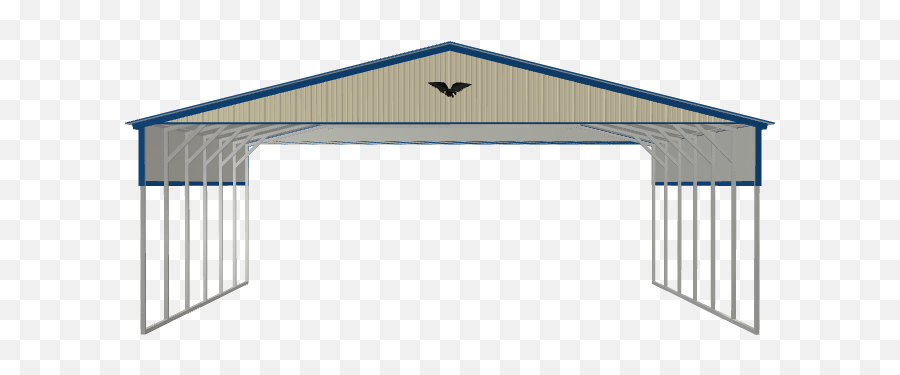 30x30x10 Triple Wide Carport - Village Carports Horizontal Png,Icon Metal Buildings