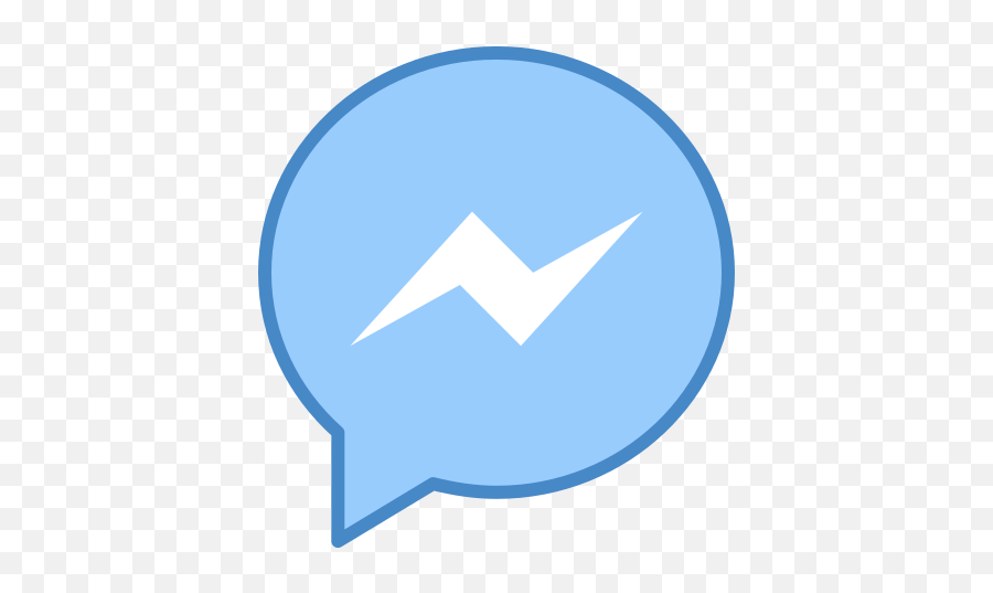 Facebook Messenger Icon In Blue Ui Style - Messenger Logo Png Hd,Google Facebook Icon