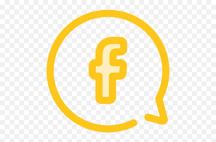 Logotype Logos Communications Interface Facebook Social - Facebook Icon Yellow Vector Png,Facebook Messenger Icon Png