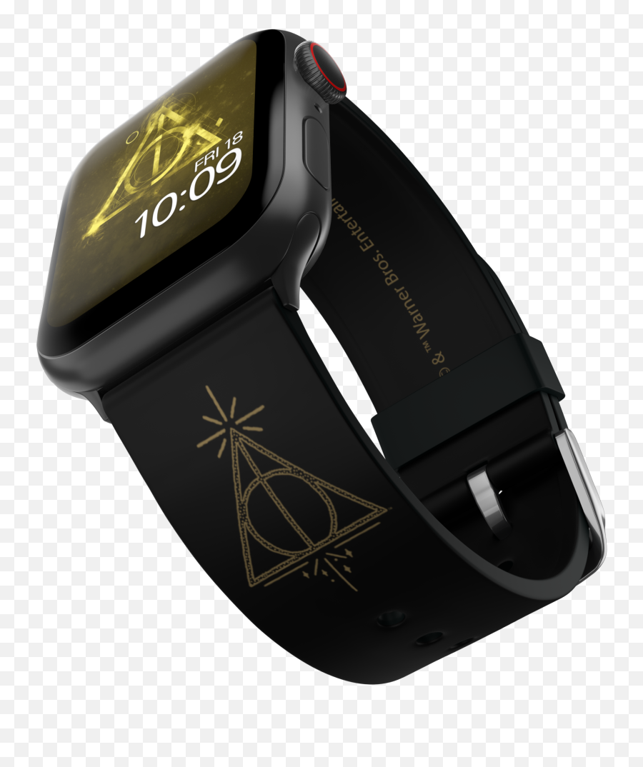 Harry Potter - Deathly Hallows Edition Officially Licensed Silicone Smartwatch Band Compatible With Apple Watch 3840mm And 4244mm And Android Mandalorian Apple Watch Cool Png,Harry Potter Glasses Icon