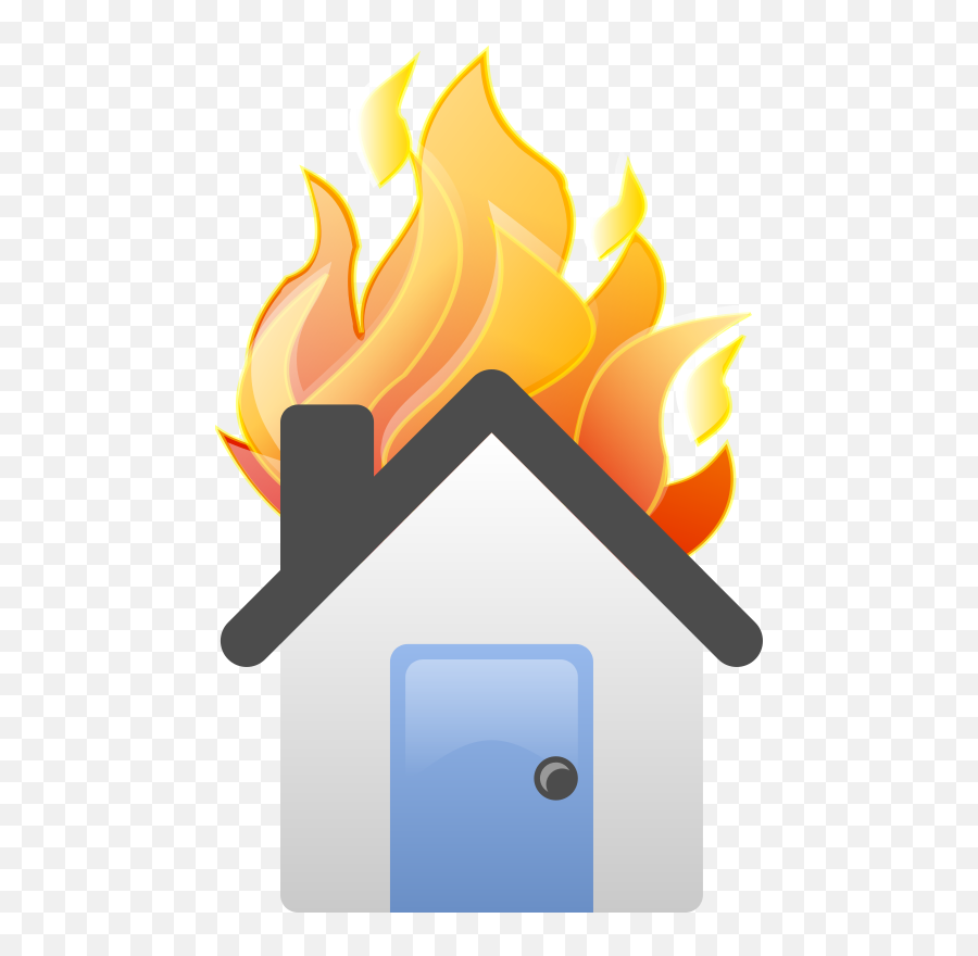 House - Openclipart Png,Icon On Fire