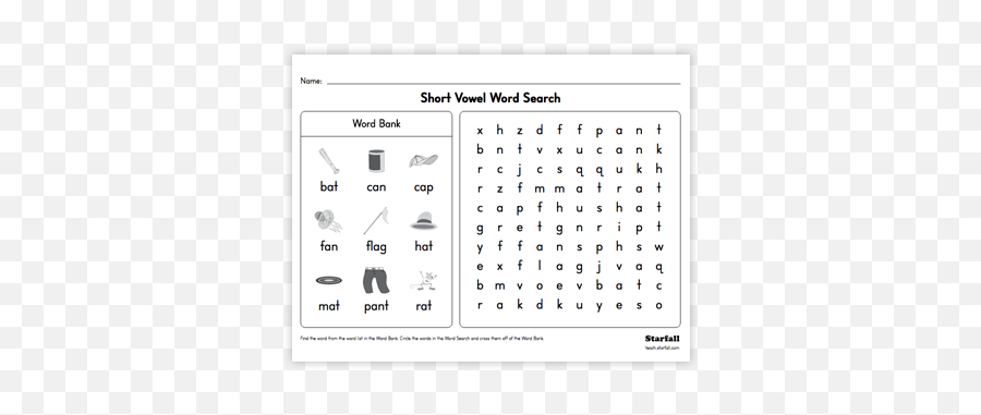 Starfall Education Free Resources Png Word Search Icon