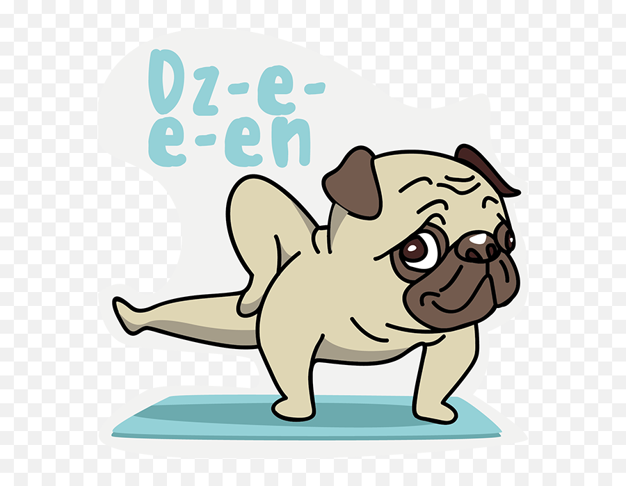 Pug Sticker Messages - 1 Clipart Full Size Clipart Clip Art Png,Pug Face Png