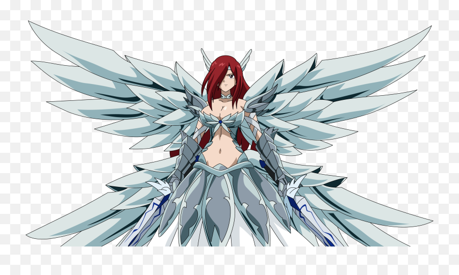 Armor Erza Scarlet Fairy Tail Long Hair - Erza Fairy Tail Png,Fairy Tail Transparent