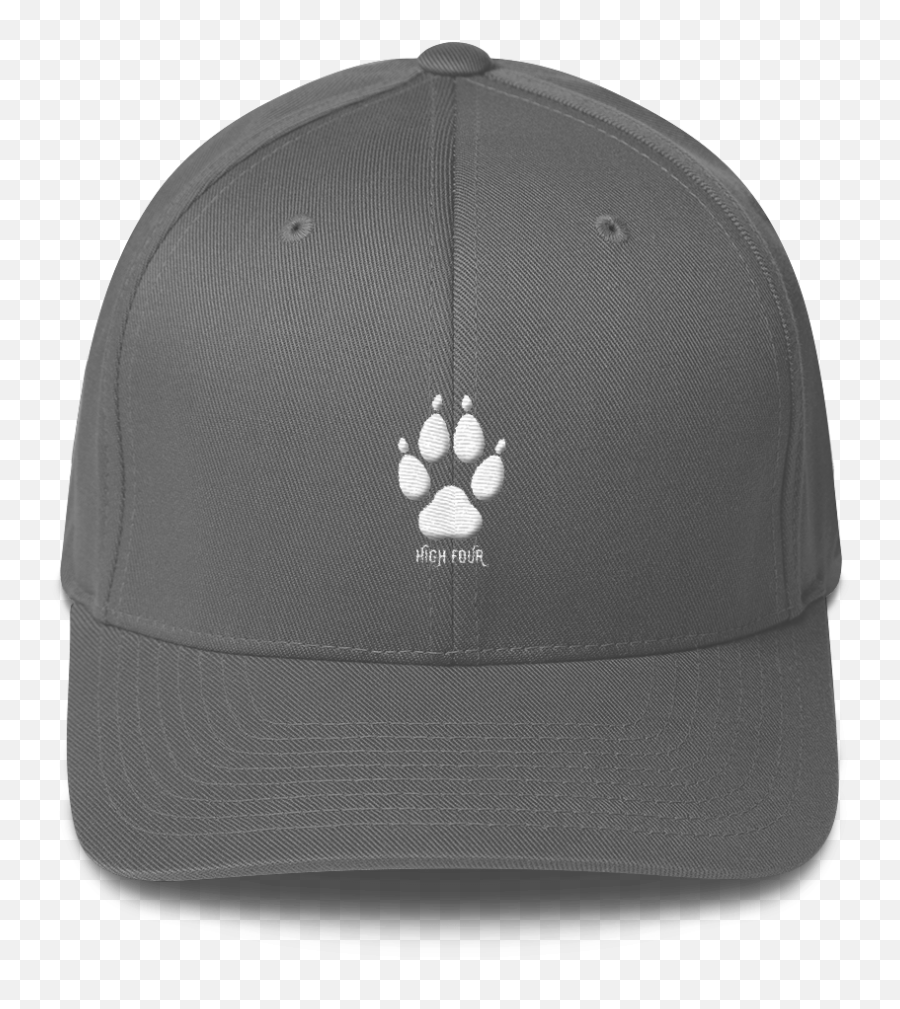 Hat - Wolf Paw High Four Flexfit With White Thread Baseball Cap Png,Wolf Paw Png