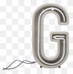 Alphacrete Concrete Neon Light G - 0 Néon Table Number png