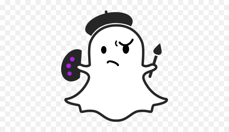 Snapchat Artist Ghost Transparent Png - Snapchat Transparent Background,Snapchat Ghost Transparent