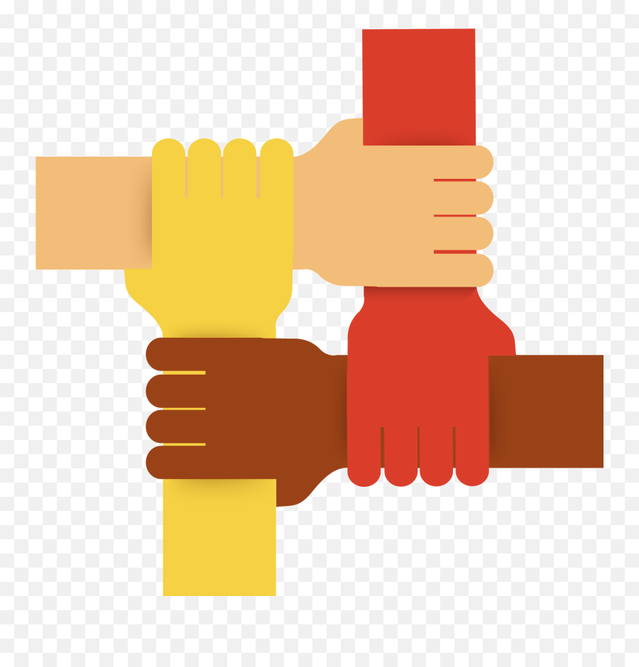 Group Holding Hands Vector - Teamwork Hands Vector Png,Team Work Png