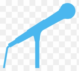 Corded Microphone A Stand Silhouette - Free Vector Clip Art png