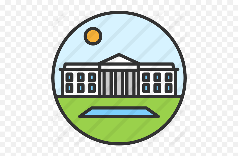 White House - Free Monuments Icons Circle Png,White House Transparent