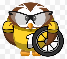 Owl Bicyclist Clip Art Icon And Svg - Svg Clipart Pinguino Ciclista Png,Bicyclist Png