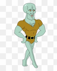 Squidward Handsome Minecraft Skin - png
