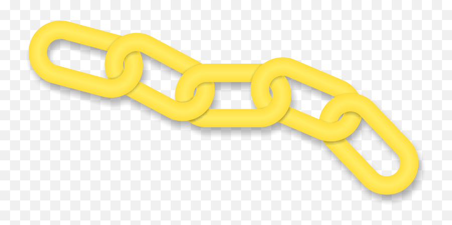 Blockade Plastic Chain Links In Yellow Color - Neon Sign Solid Png,Chain Link Png