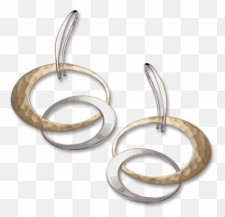 Ed Levin Sterling Silver And 14kt Gold Overlay Entwined Elegance Earrings - png
