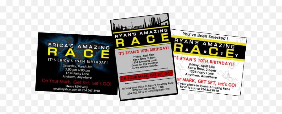 Amazing Race Party Supplies And - Amazing Race Birthday Invitations Png,Amazing Race Logo