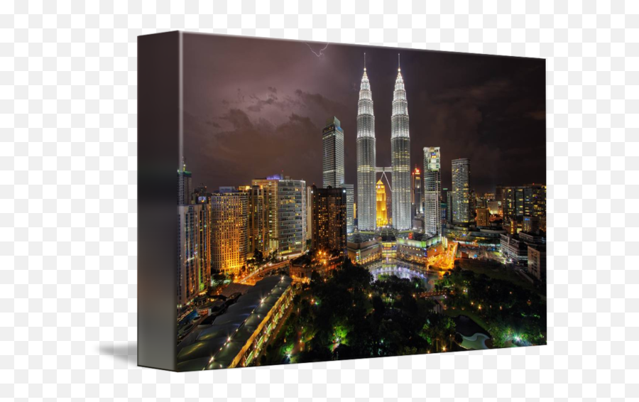 The Petronas Twin Towers By Frozenlite Photography - Petronas Towers At Night Png,Twin Towers Png