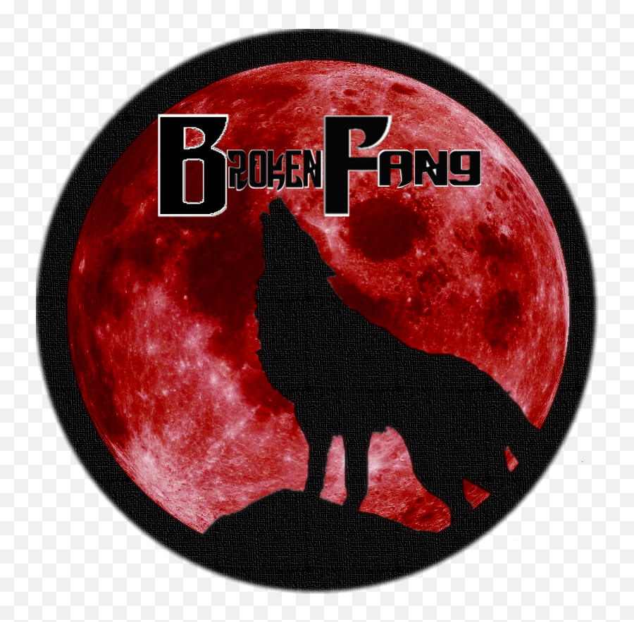 Broken Fang Clan Emblem - Wolf With The Red Moon Png,Warframe Clan Logo