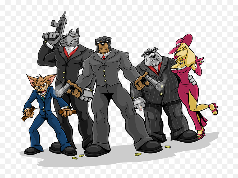 The Poochinos Crime Family Dog Father Mafia Families - Poochinos Png,Transparent Lucky Luciano
