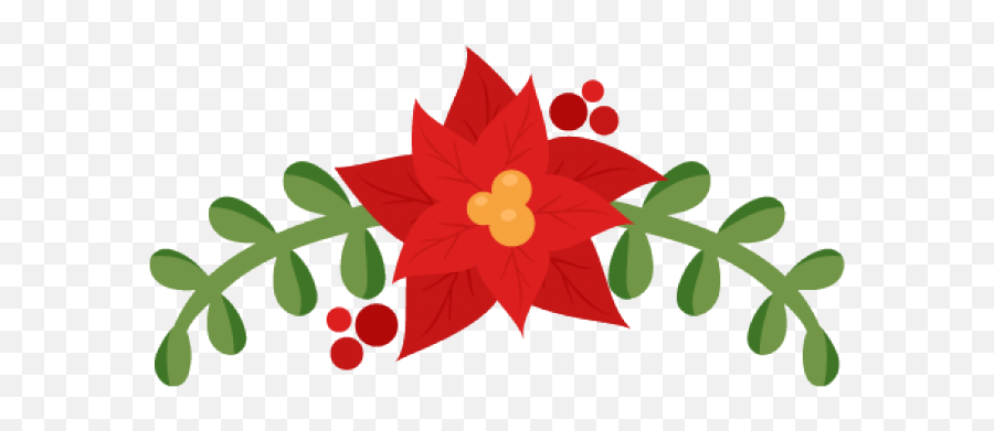 Poinsettia Clipart Cute - Cricut Png Download Full Size Floral,Poinsettia Transparent Background