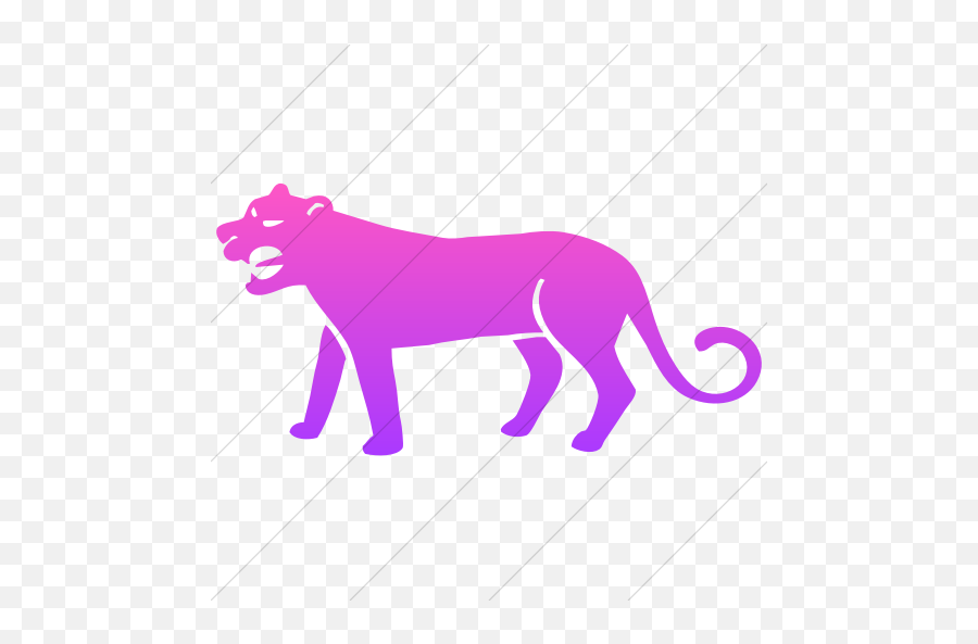 Iconsetc Simple Ios Pink Gradient Animals Mountain Lion Icon - Fabula El Perro Inteligente Png,Mountain Lion Png