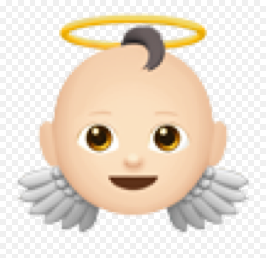 Emoji Baby Angel Png Picsart Ios Iphone - Happy,Baby Angel Png