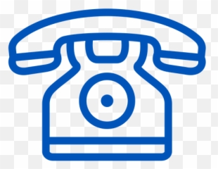 Telephone Stroke Icon - Phone Transparent Blue png