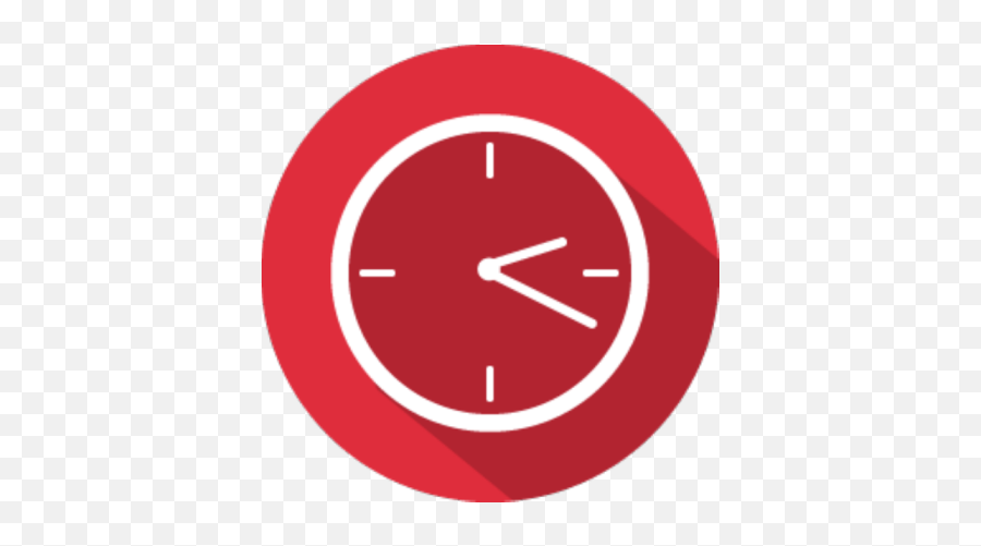 Clock - Flat Time Icon Png,Red Clock Icon